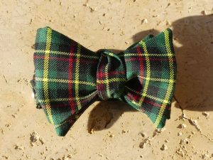 nœud papillon en tartan vert