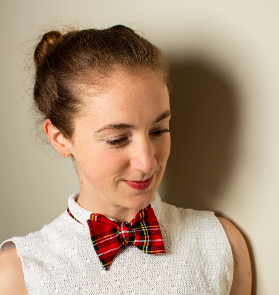 Nœud papillon tartan rouge