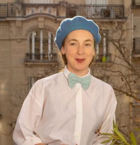 Nœud papillon femme en broderie Anglaise vert pale