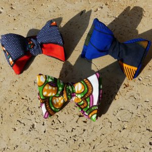 Trio de nœuds papillon en tissus wax