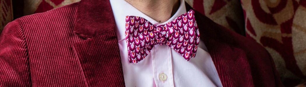 Image nœud pap vintage bordeaux