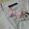 nœud papillon guipure rose de loin